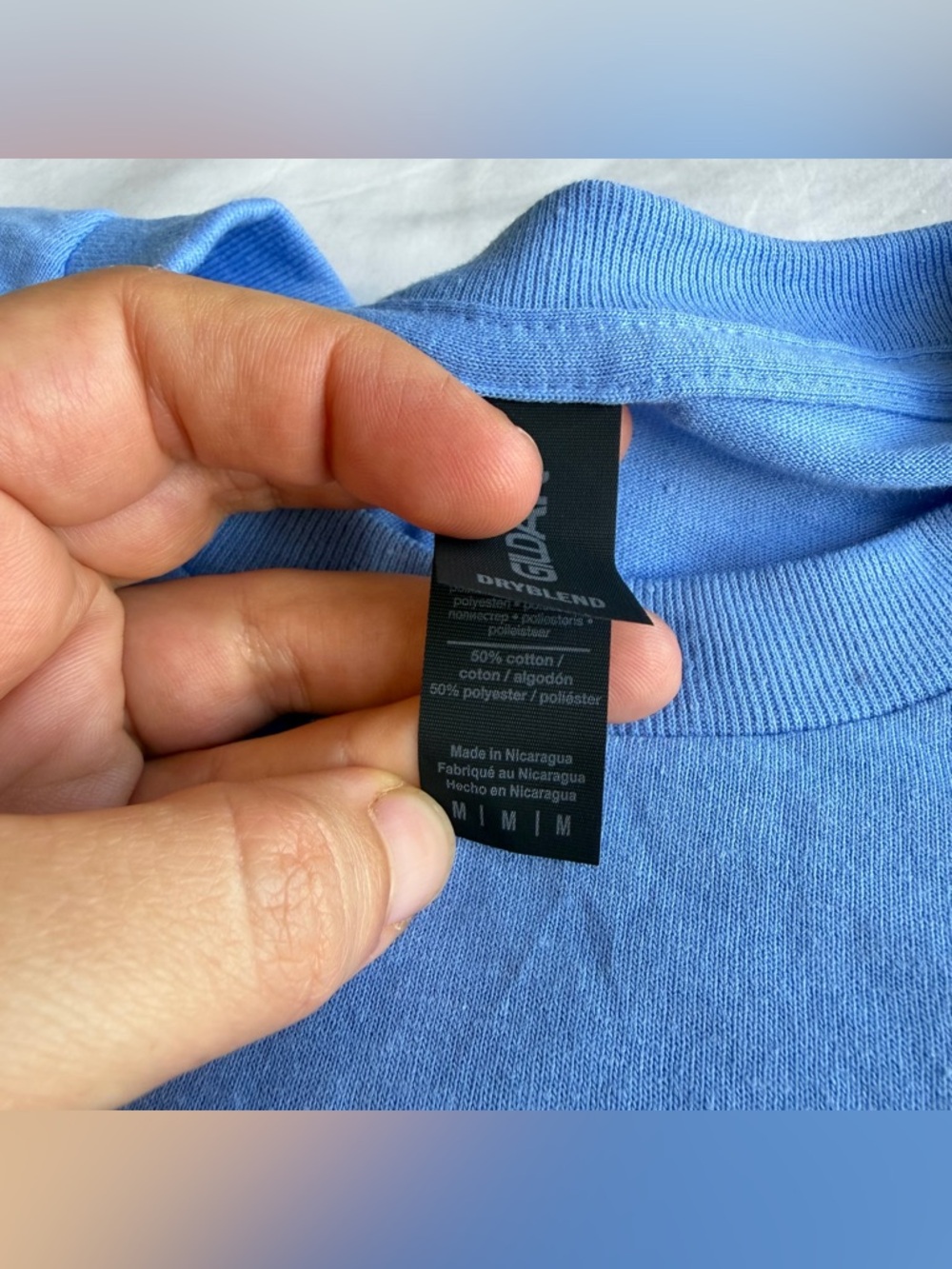 Palestine Graphic Crew Neck T-Shirt - Blue NWOT - Picture 4 of 7